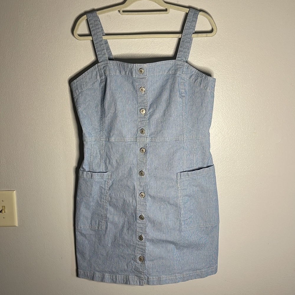 American Eagle • Jean Mini Dress with Buttons